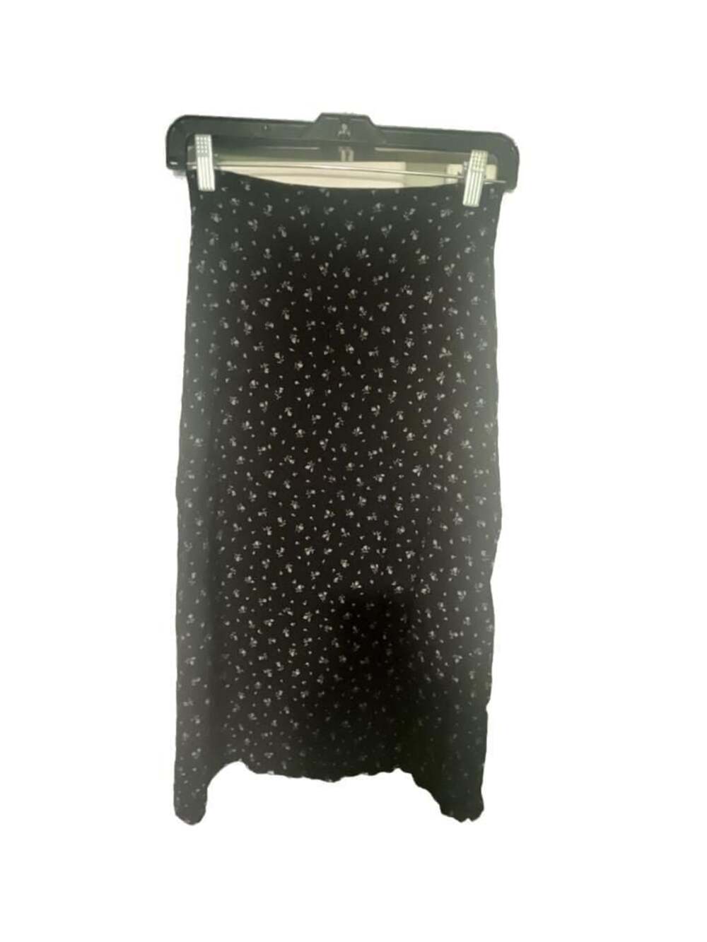 Brandy Melville Black Floral Print Midi Skirt